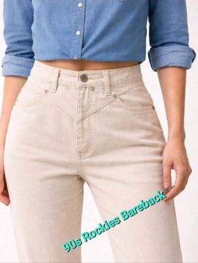 Rockies Vintage Natural High Waisted Bareback Denim Jeans Women's